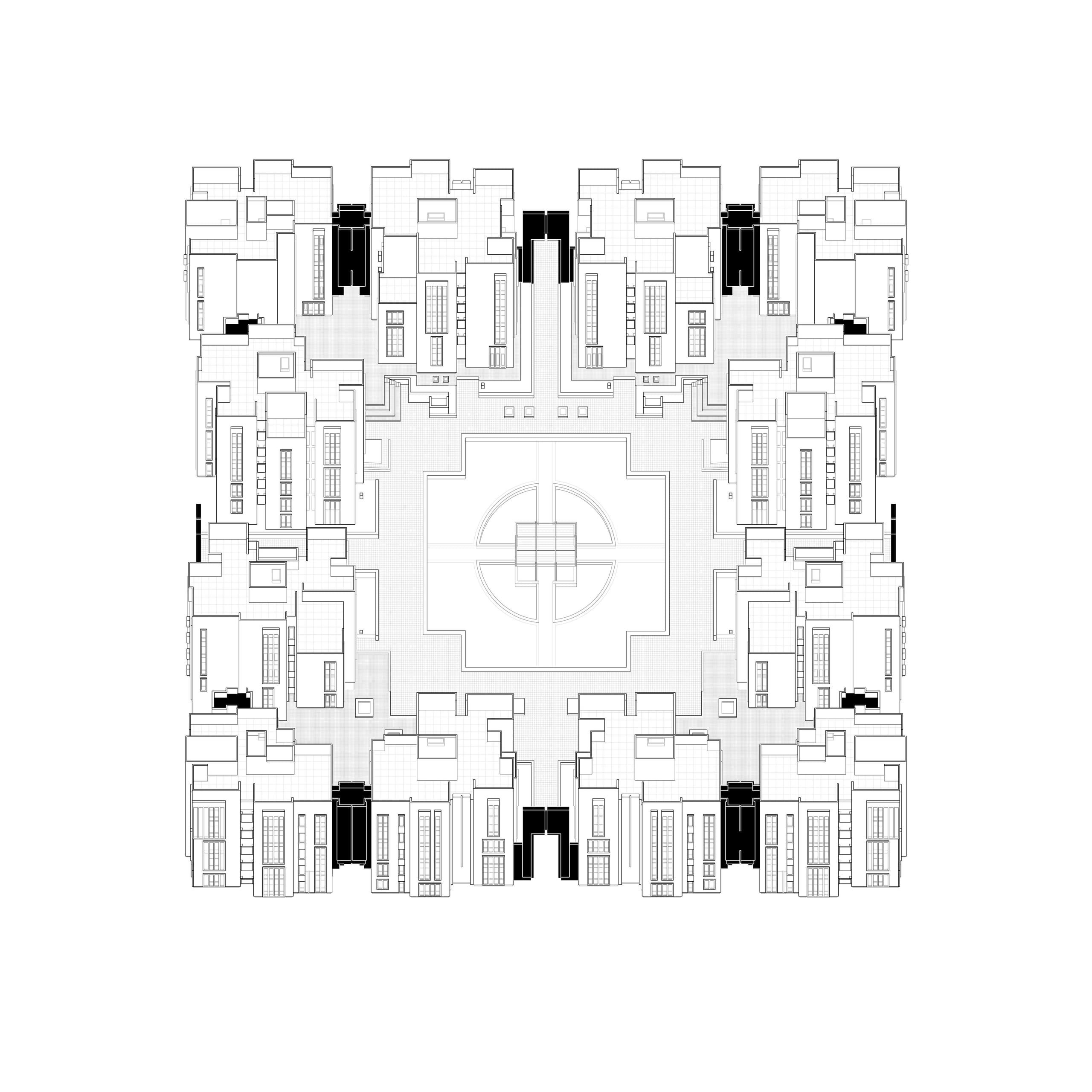 Bofill Taller De Arquitectura 2025 Um6p Rabat Hébergement Exécutif Axonometric Drawing